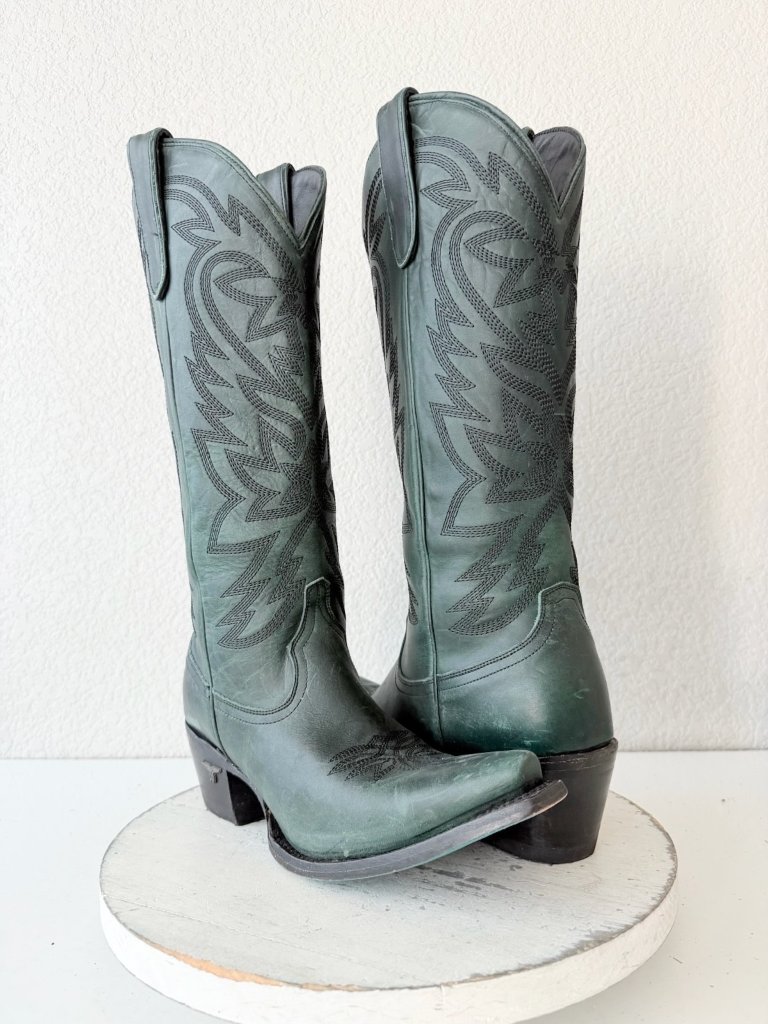 Lane Smokeshow Womens Green Cowboy Boots Western Mid Calf Tall Snip Toe Size 9
